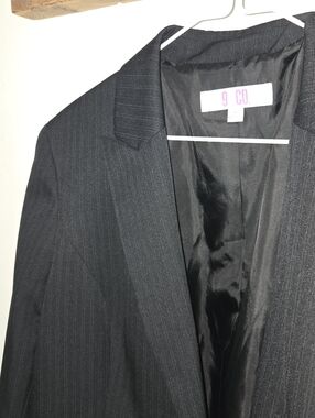 Women's Black Pinstripe Blazer